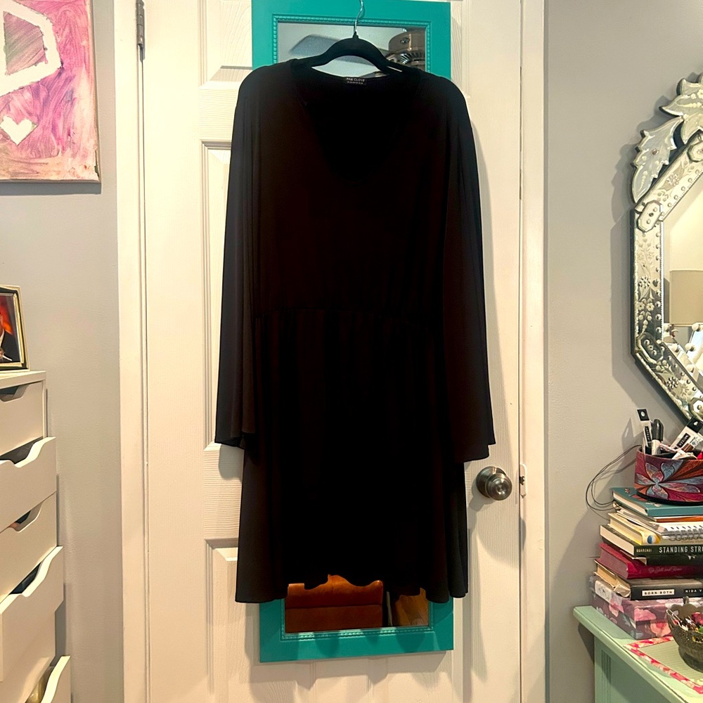 Black dress with bell sleeves